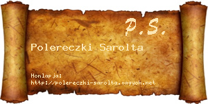 Polereczki Sarolta névjegykártya